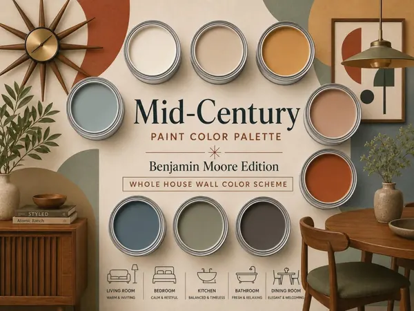 Mid Century Modern Paint Palette — Benjamin Moore — cover