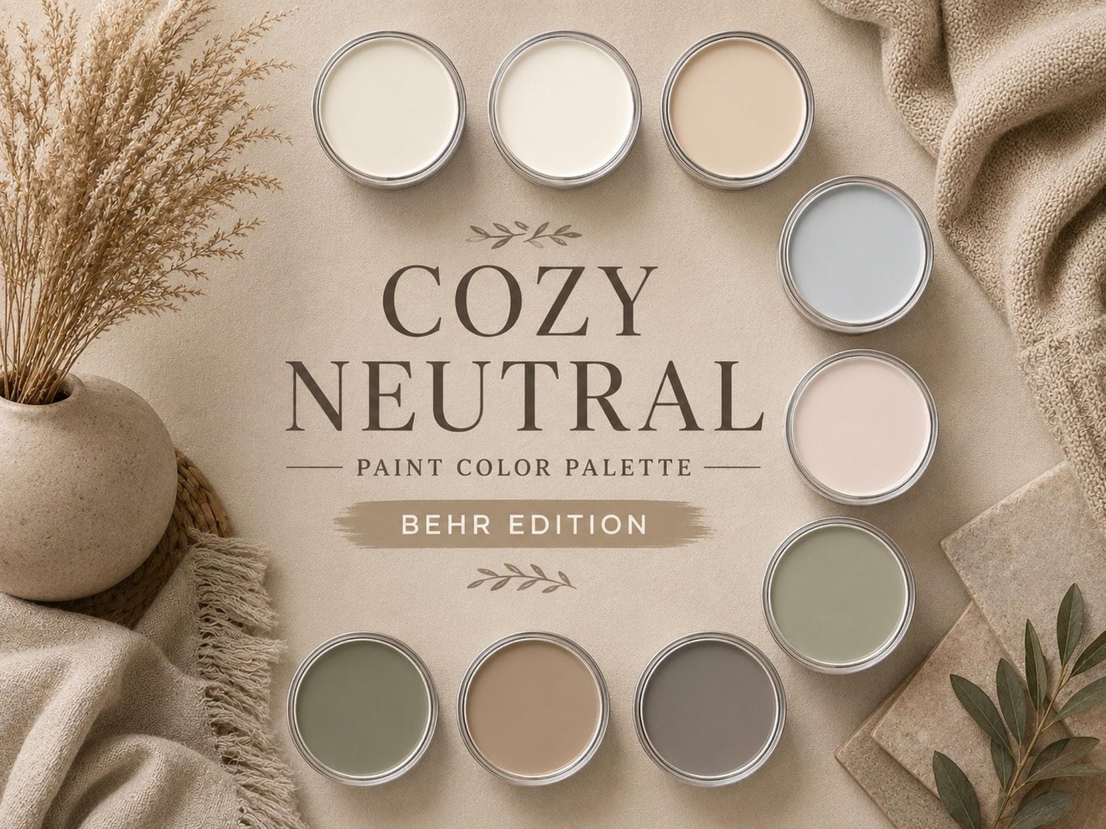 Cozy Neutral Paint Palette (Behr Colors)