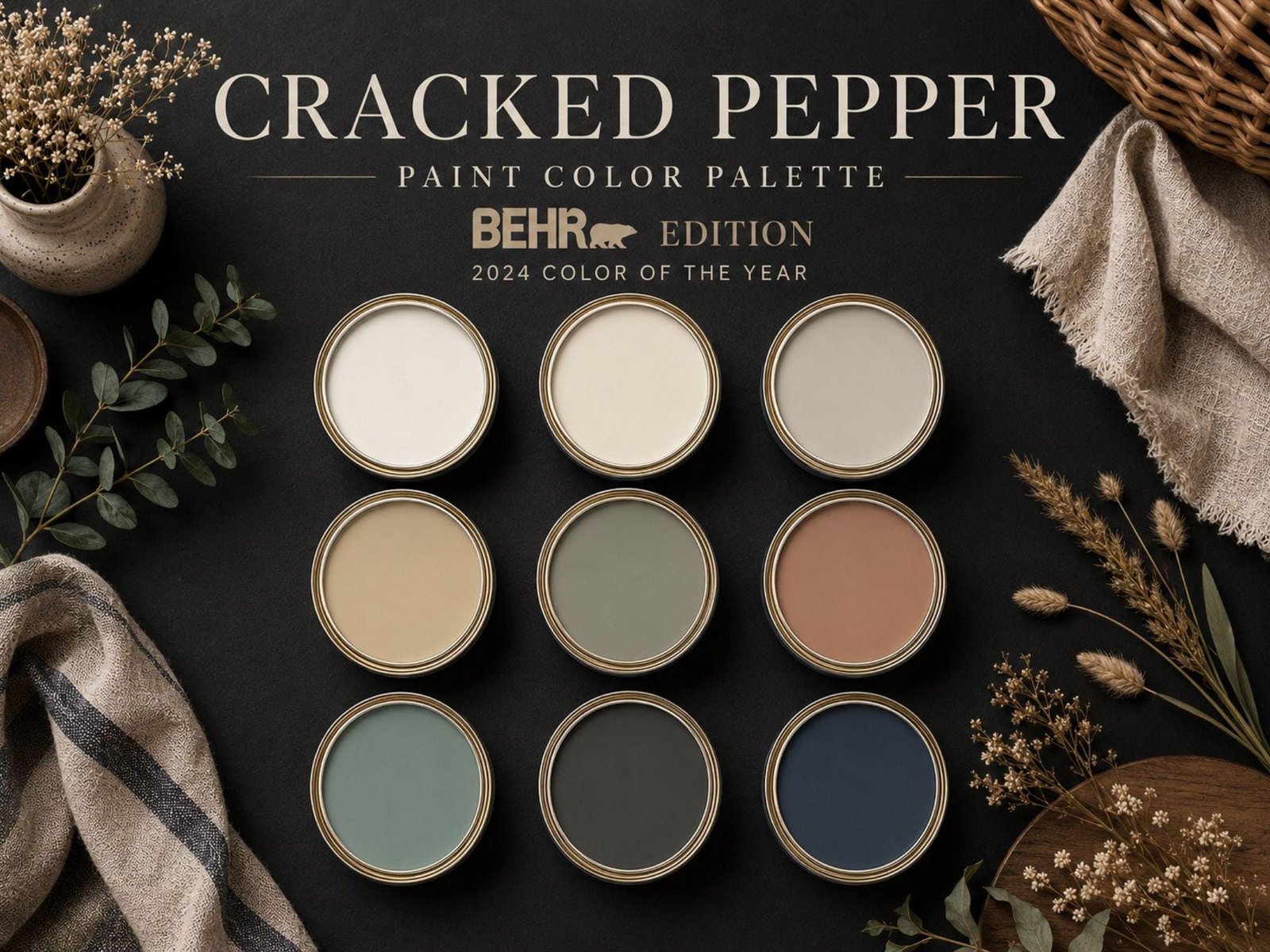 Cracked Pepper Paint Color Palette (Behr Colors)