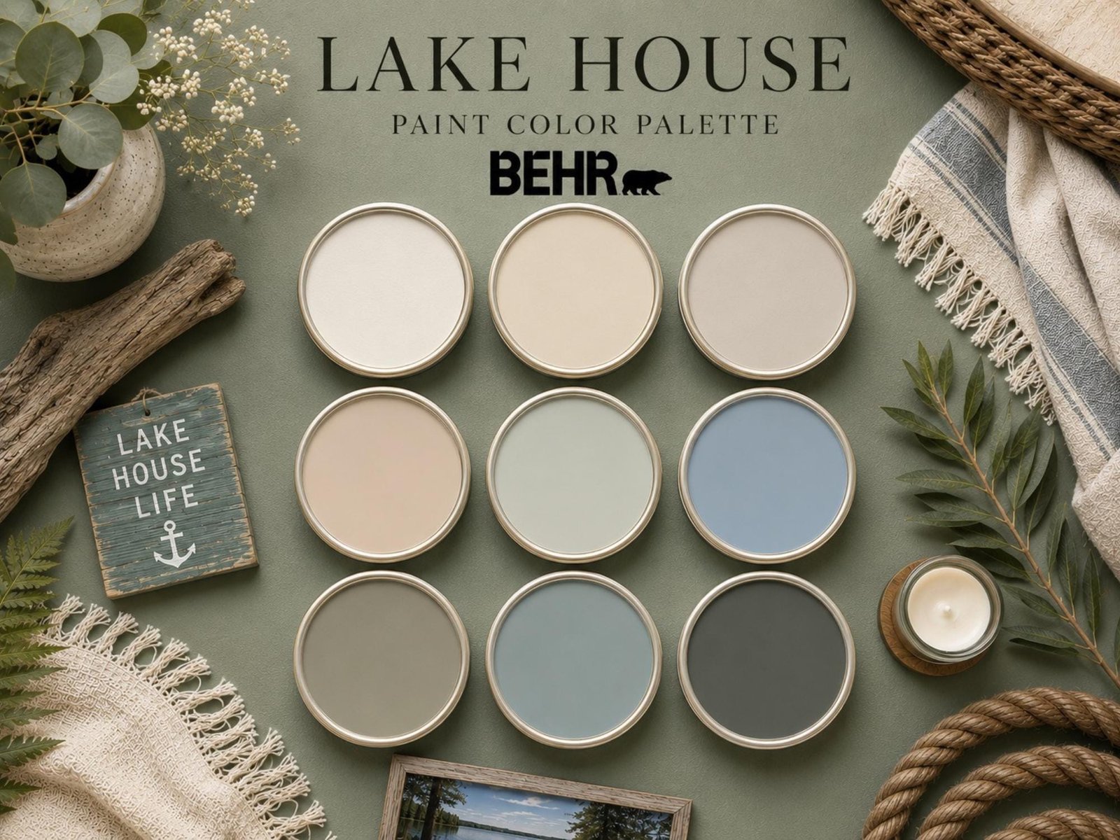 Lake House Color Palette (Behr Colors)