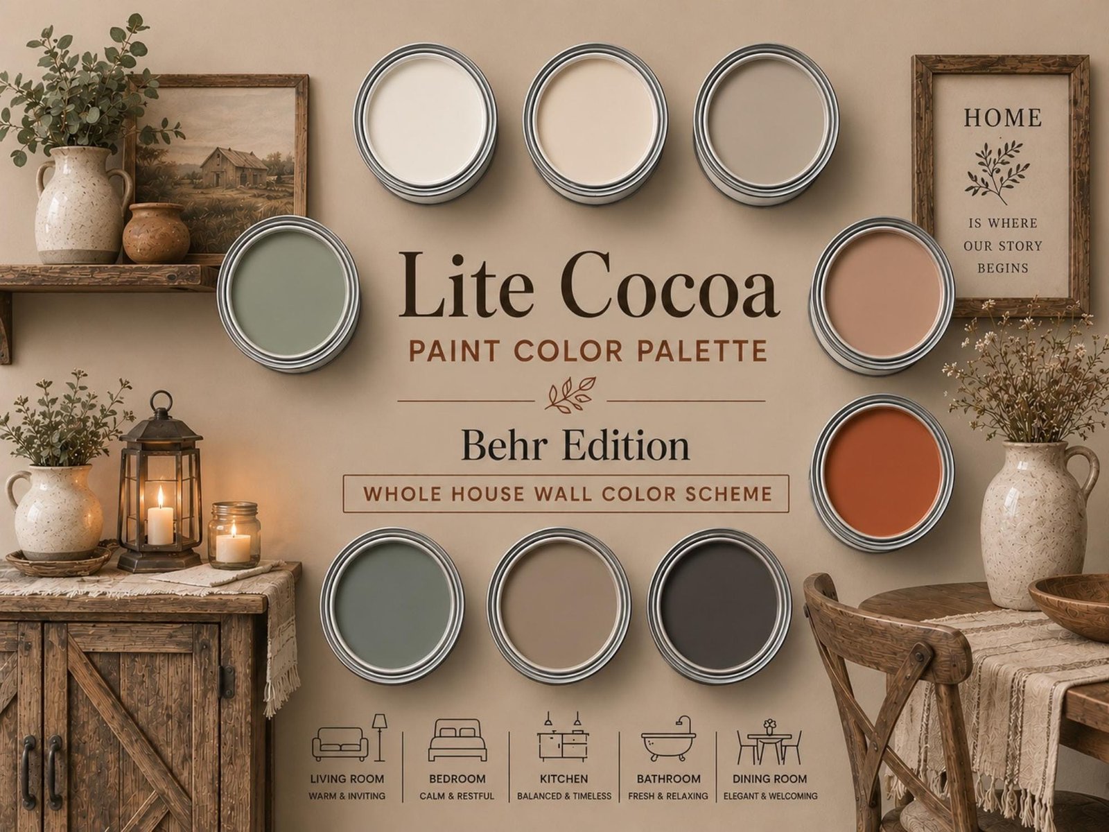 Lite Cocoa Paint Palette (Behr Colors)