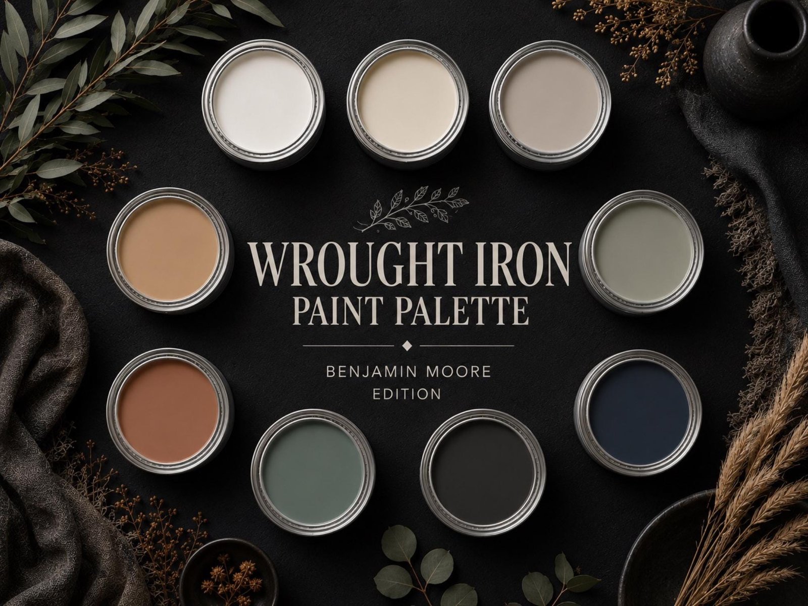 Wrought Iron Paint Color Palette (Benjamin Moore Colors)