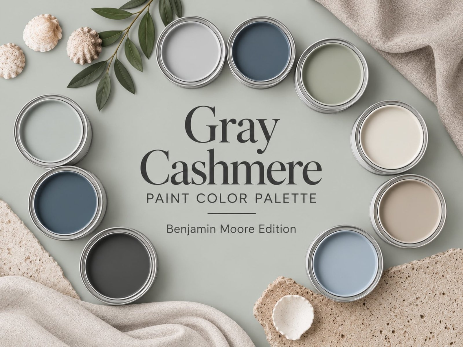 Gray Cashmere Paint Color Palette (Benjamin Moore Colors)