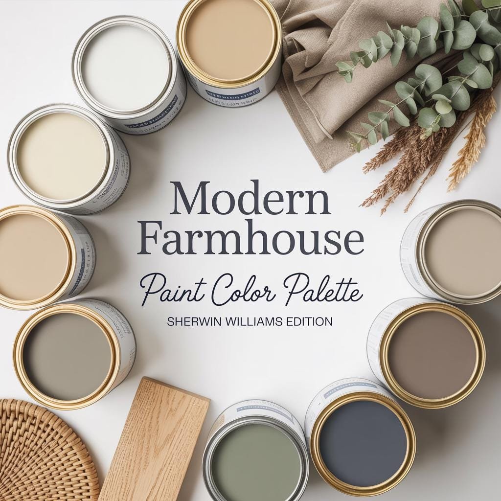 Modern Farmhouse Neutral Palette (Sherwin-Williams Colors)