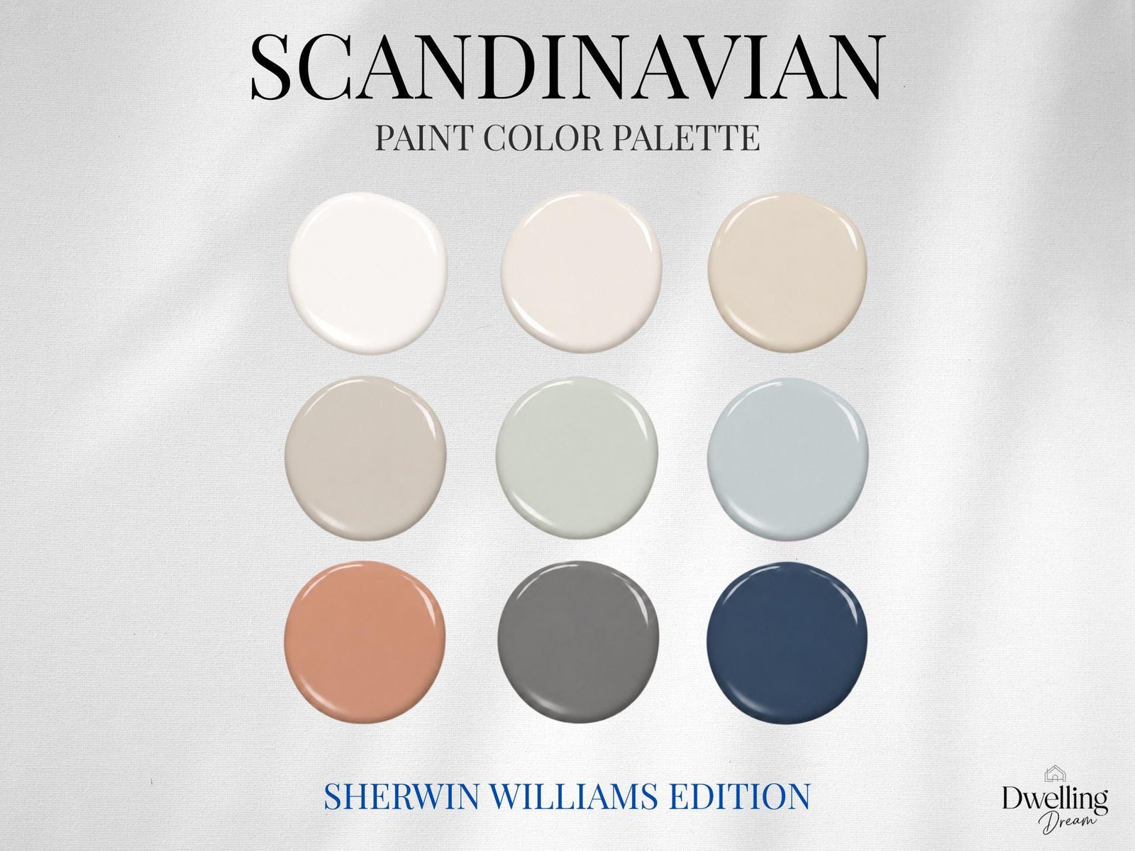 Scandinavian Paint Color Palette (Sherwin-Williams Colors)