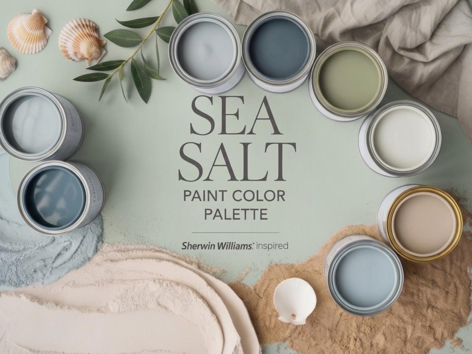 Sea Salt Paint Color Palette (Sherwin-Williams Colors)
