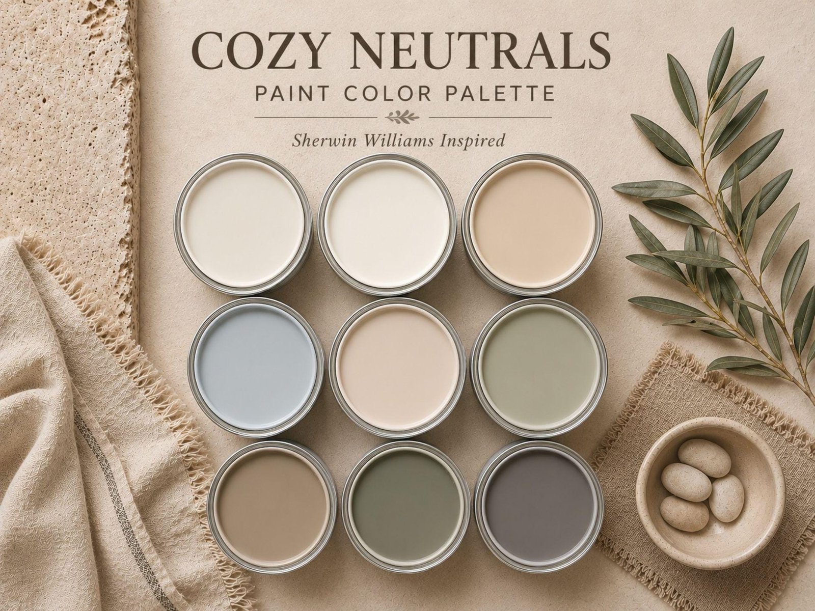 Cozy Neutral Paint Palette (Sherwin-Williams Colors)